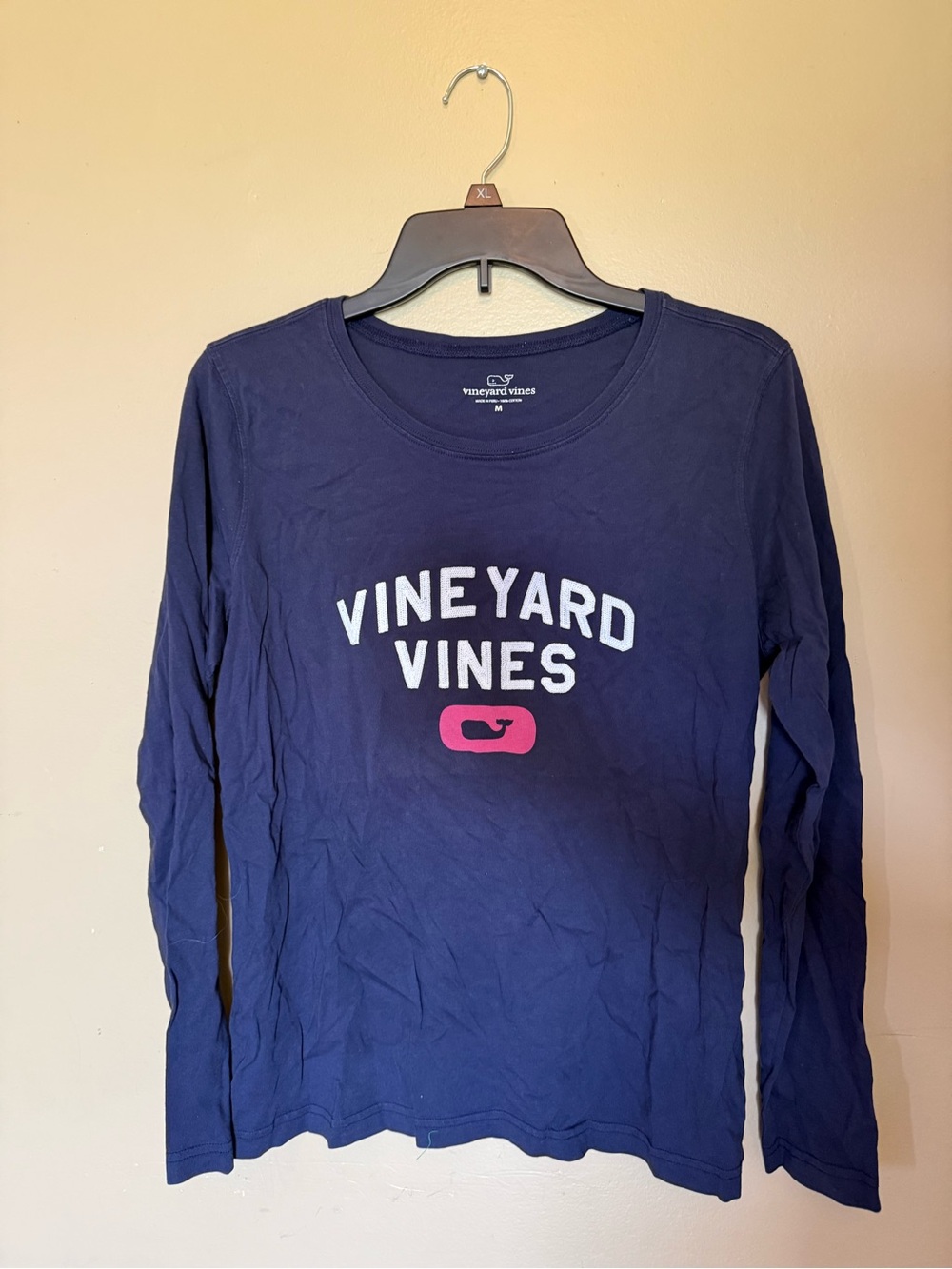 Vineyard Vines Navy T‑Shirt with White Logo